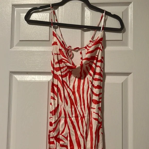 fitted lace wedding dress 1980s Yves Saint Laurent Vintage Abstract Orange Zebra stripe Silk Dress   Modig